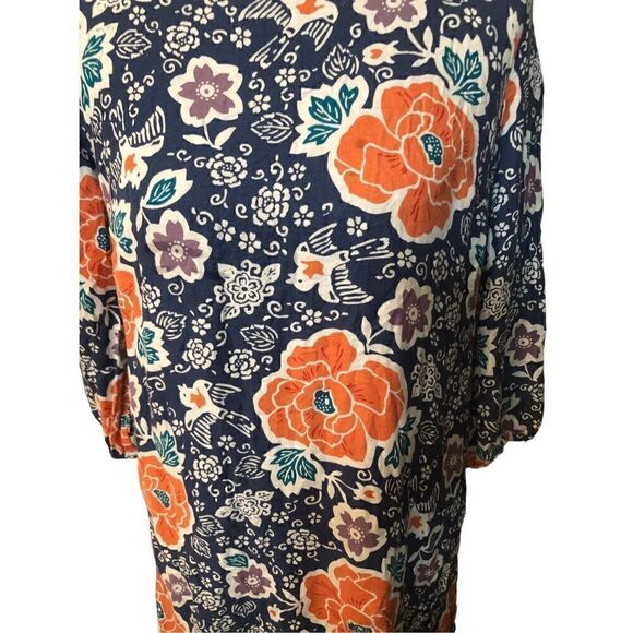 Old Navy blue mini boho floral blue dress M - Picture 5 of 13